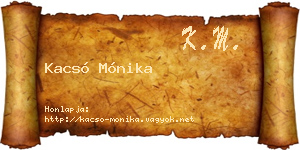 Kacsó Mónika névjegykártya